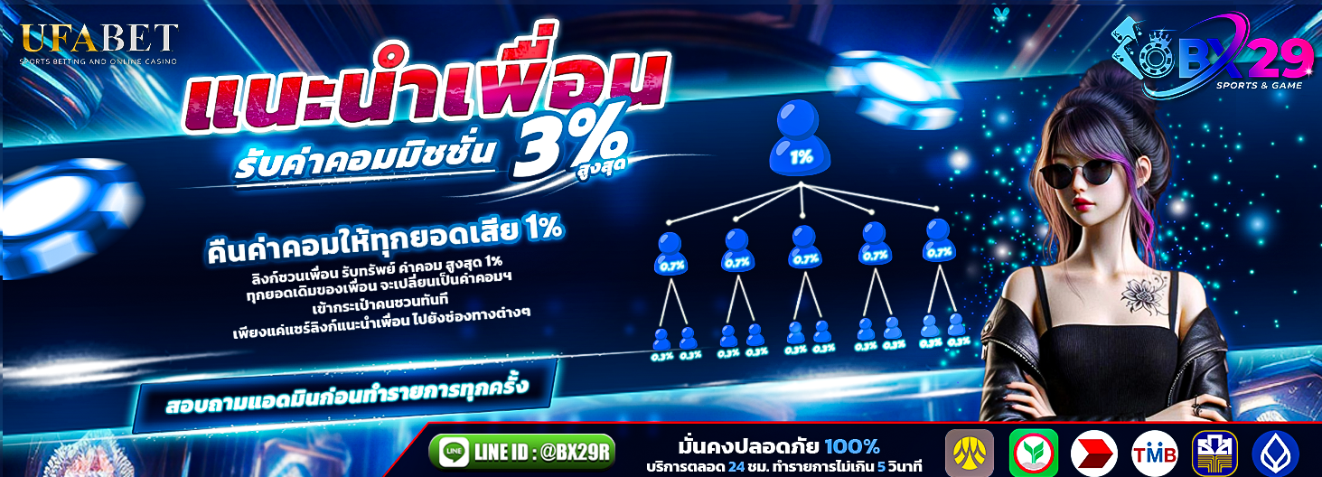 BX29r โบนัสแนะนำเพื่อนรับ-3%